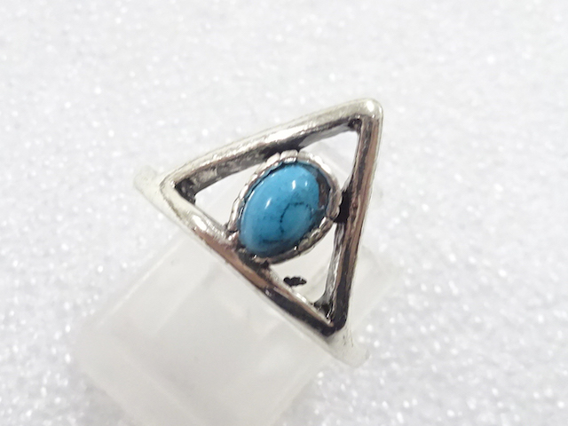 JAPANESE KIMONO / ANTIQUE COLORED STONE RING (SIZE 11)